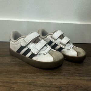 Adidas Kids White and Black Sneakers 9c good condition